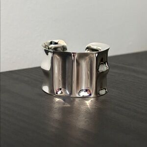 Mayamar Fine Silver Hammered Cuff Bracelet